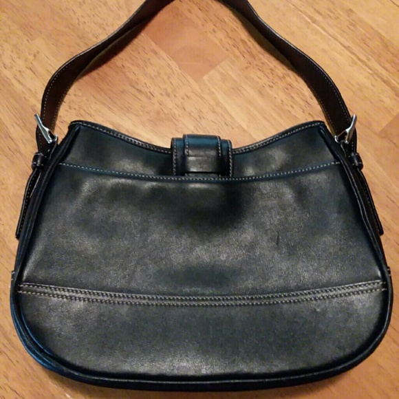 Coach Handbag Shoulder Bag Black Leather - Picture 2 of 8